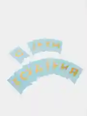 Гирлянда тиснение на бумаге С Днем Рождения, голубая, золотые буквы, 156 см,