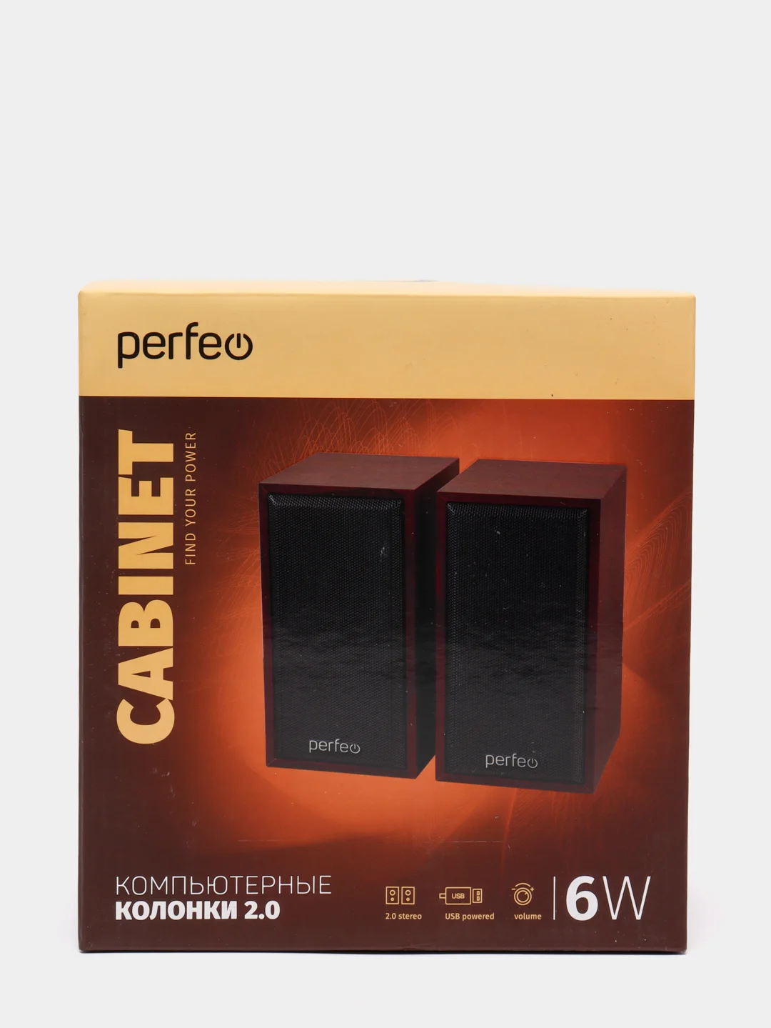 Бордовый компьютерные колонки Perfeo CABINET, для ноутбука и компьютера