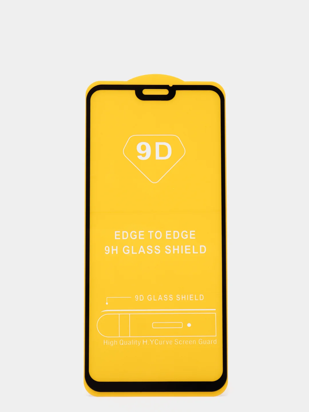 Черный защитное стекло 9D для Honor 8A, 8C, 10, 20i, 20 Lite Huawei P20, P Smart Plus, Y6