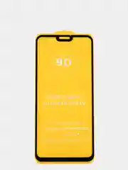 Черный защитное стекло 9D для Honor 8A, 8C, 10, 20i, 20 Lite Huawei P20, P Smart Plus, Y6