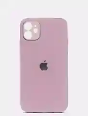Пудровый защитный стеклянный чехол для iphone 12Pro Max 6.7 с яблоком