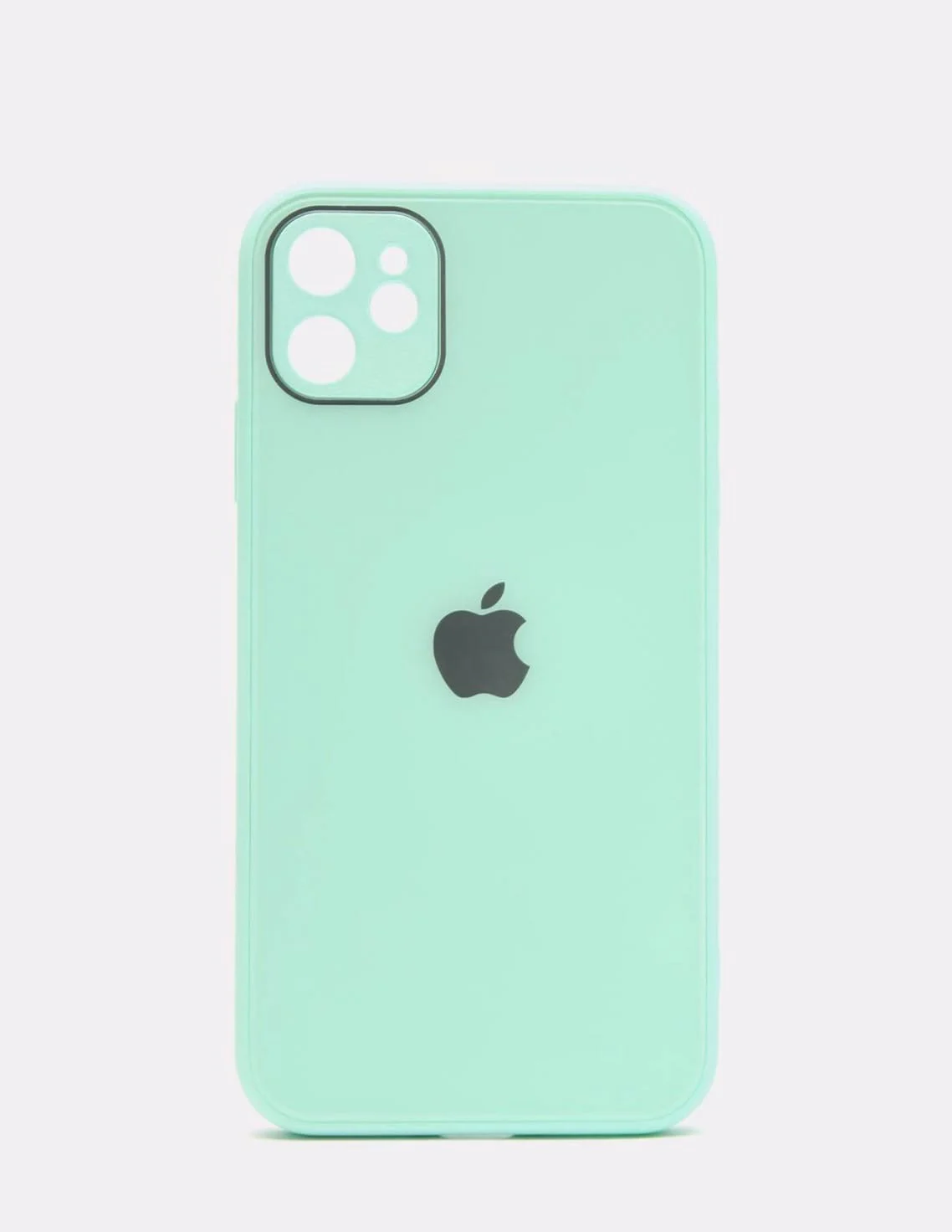 Мятный защитный стеклянный чехол для iphone 12Pro Max 6.7 с яблоком