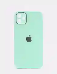 Мятный защитный стеклянный чехол для iphone 12Pro Max 6.7 с яблоком