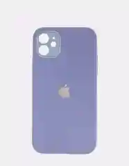 Синий меланж защитный стеклянный чехол для iphone 12Pro Max 6.7 с яблоком
