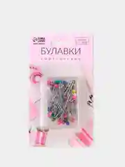 Булавки портновские, 35 мм, 80 штук, разноцветные