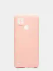 Розовый чехол силиконовый для Realme C21 ( Реалми С21) с защитой камеры