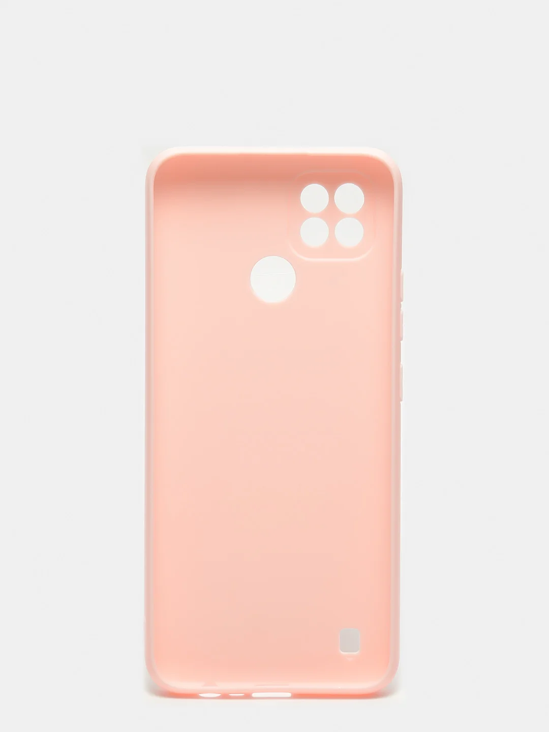 Розовый чехол силиконовый для Realme C21 ( Реалми С21) с защитой камеры