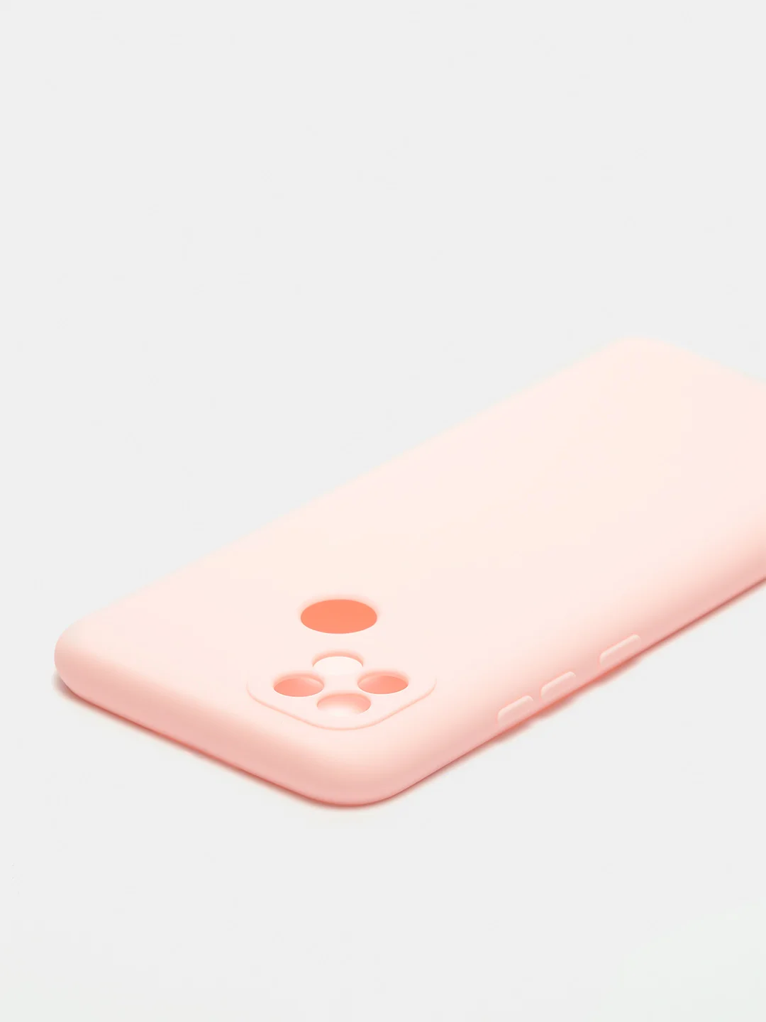 Розовый чехол силиконовый для Realme C21 ( Реалми С21) с защитой камеры