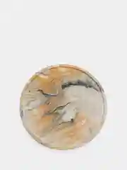 Черный подставка/поднос/ подсвечник из гипса 17,2 см