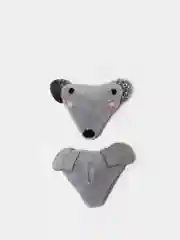 Серый мягкая аппликация, нашивка, наклейка