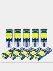 Светодиодные лампы W5W (2шт) габарит, салон, подсветка номера. 15SMD 3030 NEW CHIP