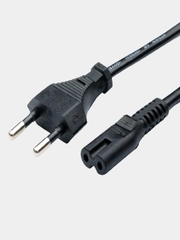 Шнур IEC-C7 сетевой 2x0.35мм (1.5 метра) Черный