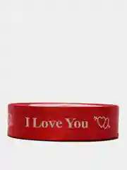 Лента атласная I Love You, 25 мм  23 м, цвет красный