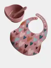 Коралловый детская посуда для кормления,тарелка на присоске,нагрудник