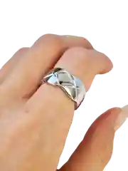 Серебряный кольцо из стали