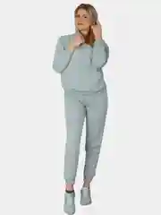 Мятный брюки на манжетах