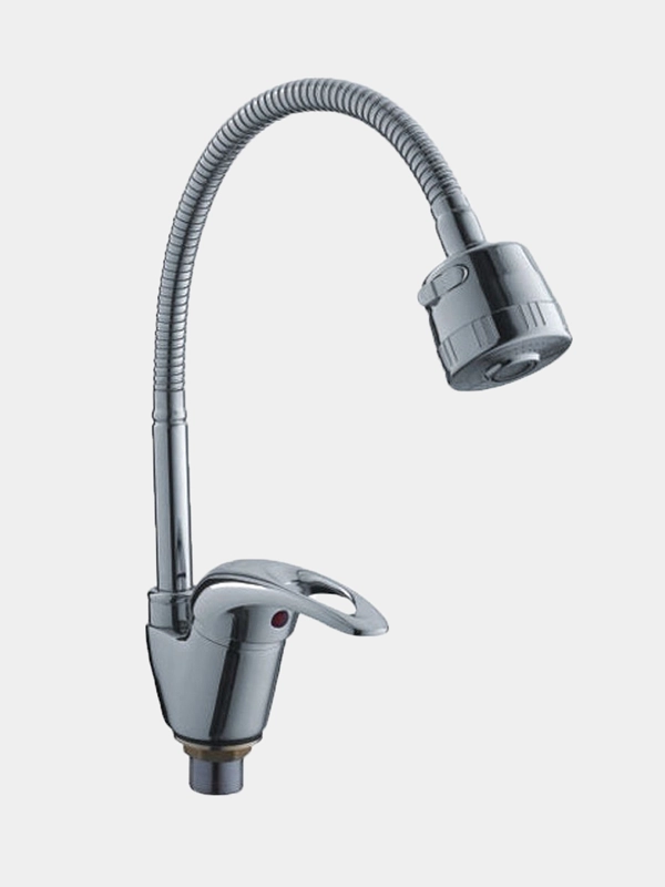 Смеситель для кухонной мойки Ledeme L4302-B, с гибким изливом и насадкой, 2 режима