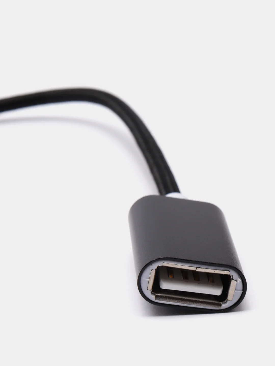 Черный otg переходник с Type-C на USB, отг, адаптер, юсб для телефона и планшета
