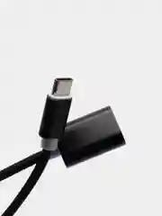 Черный otg переходник с Type-C на USB, отг, адаптер, юсб для телефона и планшета