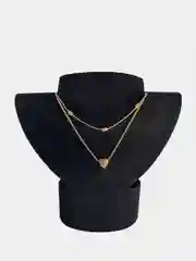 Цепочка золотистая с сердечком