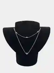 Цепочка серебристая с сердечком