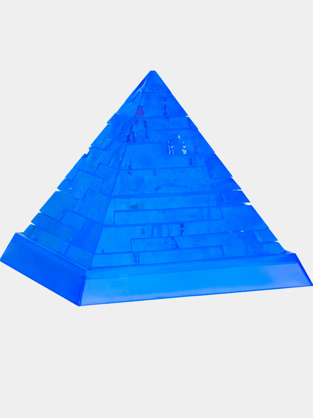 Синий пирамида со светом 3D Crystal Blocks Puzzle (3D Пазл / Головоломка IQ 3D puzzle)