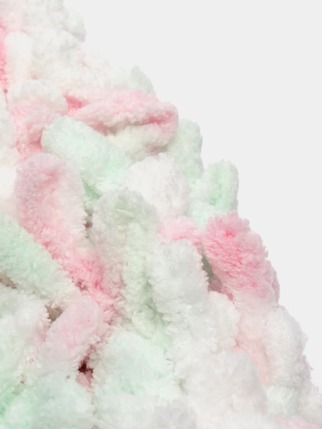 Мятный пряжа Alize Puffy Color, петельки, 5 штук, микрополиэстер
