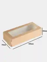 Коробка подарочная, с окном, крафтовая, универсальная