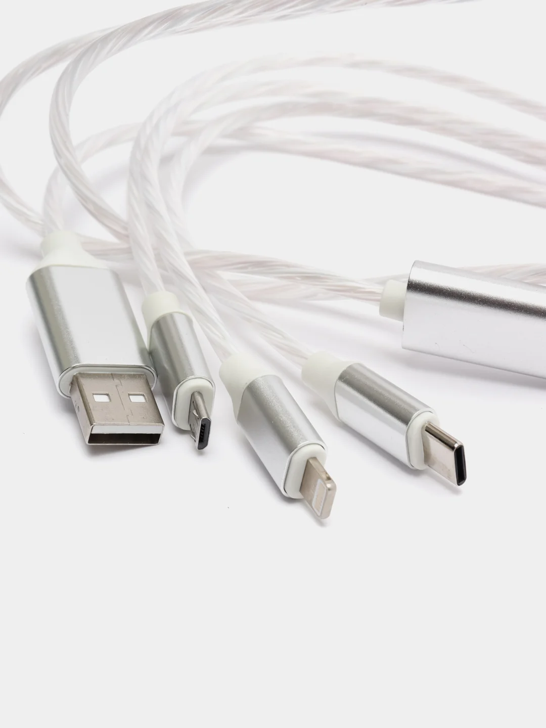 Кабель зарядник  USB-Lightning,Type-C,Micro USB
