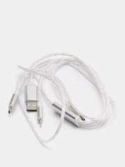 Кабель зарядник  USB-Lightning,Type-C,Micro USB