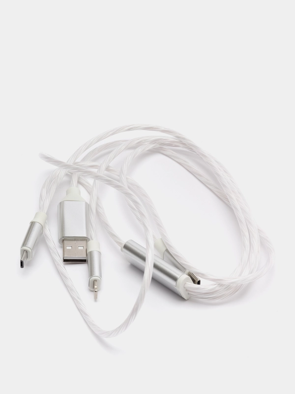 Кабель зарядник  USB-Lightning,Type-C,Micro USB