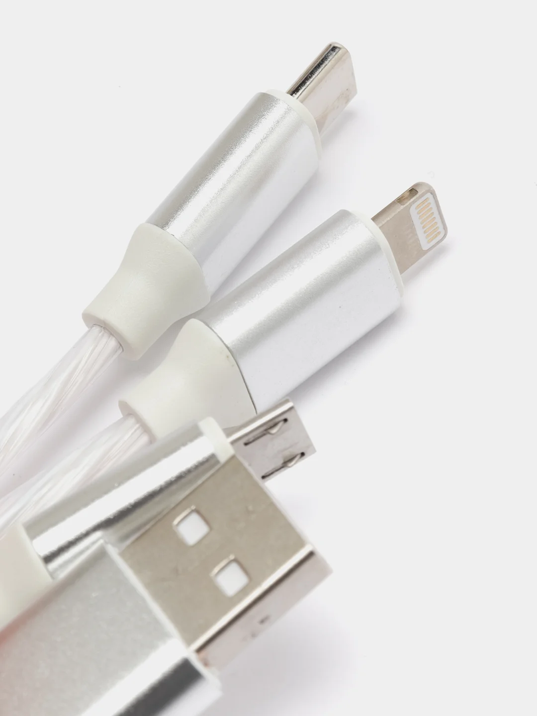 Кабель зарядник  USB-Lightning,Type-C,Micro USB