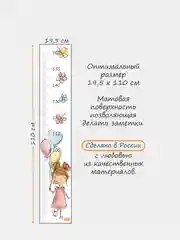 Ростомер наклейка на стену, мебель и обои