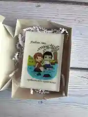 Светло-синий мыло ручной работы "Love is..."