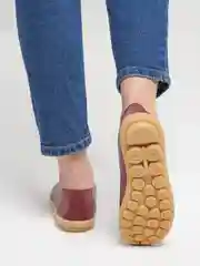 Багровый балетки женские из натуральной кожи, 4 цвета