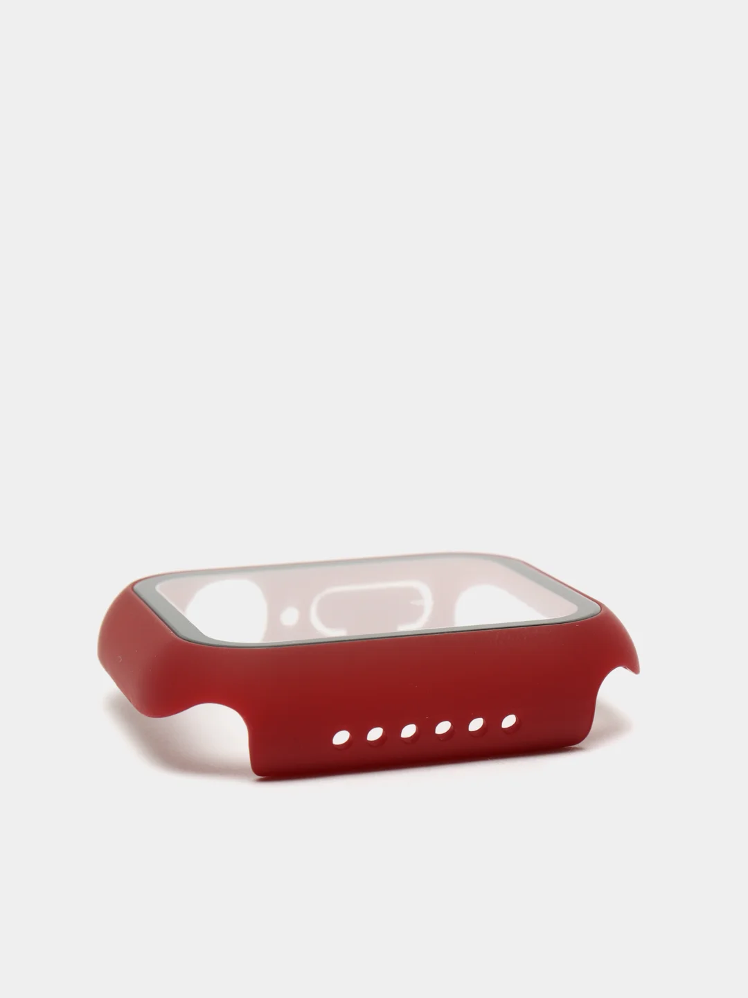 Бордовый бампер,накладка с защитным стеклом для Apple Watch 3/4/5/6/SE/7/8/9