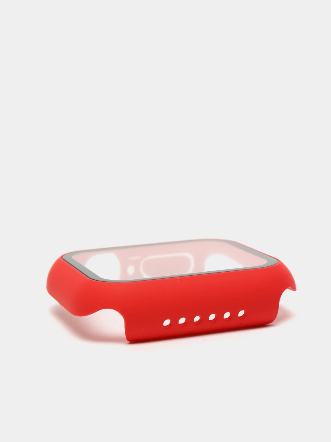 Красный бампер,накладка с защитным стеклом для Apple Watch 3/4/5/6/SE/7/8/9