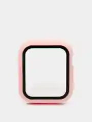 Розовый бампер,накладка с защитным стеклом для Apple Watch 3/4/5/6/SE/7/8/9
