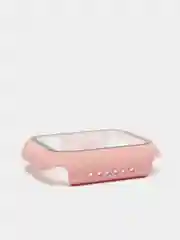 Розовый бампер,накладка с защитным стеклом для Apple Watch 3/4/5/6/SE/7/8/9