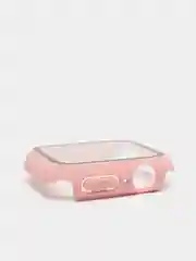 Розовый бампер,накладка с защитным стеклом для Apple Watch 3/4/5/6/SE/7/8/9