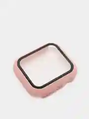 Розовый бампер,накладка с защитным стеклом для Apple Watch 3/4/5/6/SE/7/8/9