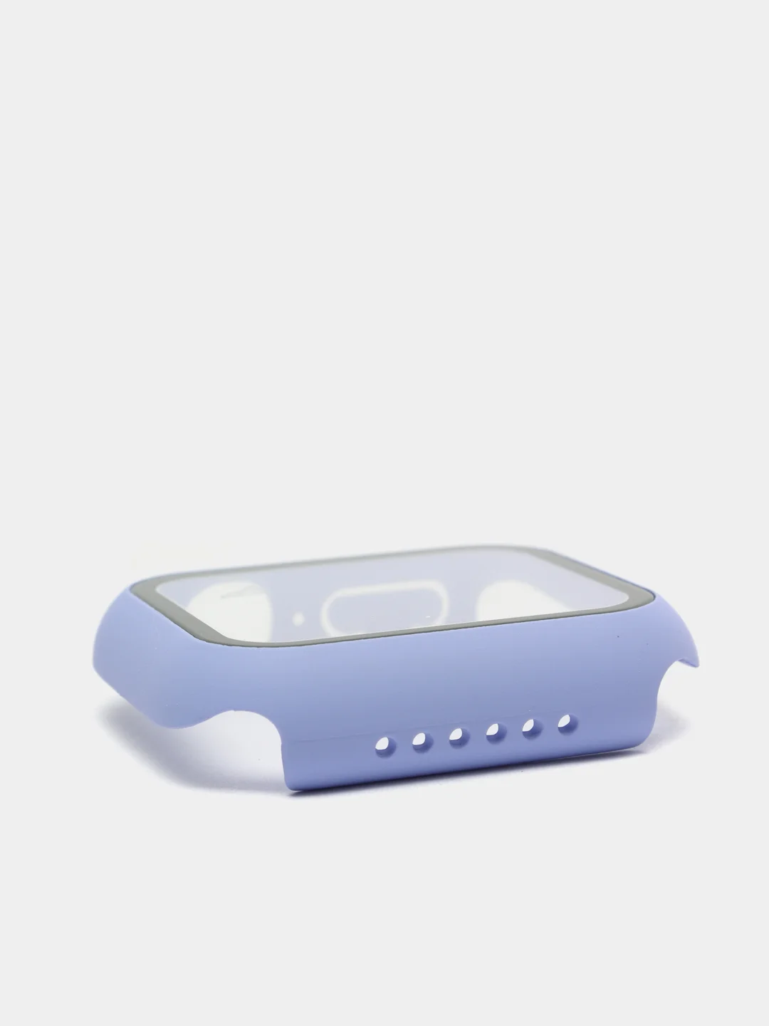 Сиреневый бампер,накладка с защитным стеклом для Apple Watch 3/4/5/6/SE/7/8/9
