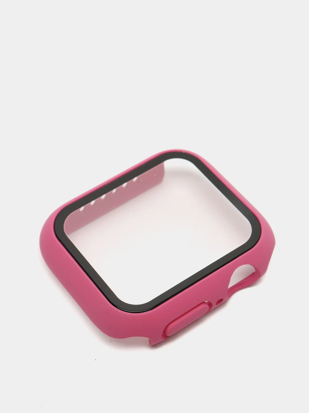 Тёмно-розовый бампер,накладка с защитным стеклом для Apple Watch 3/4/5/6/SE/7/8/9