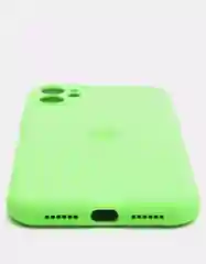 Салатовый силиконовый защитный чехол iphone 12 Pro Max с закрытым низом