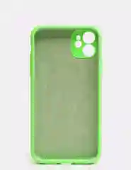 Салатовый силиконовый защитный чехол iphone 12 Pro Max с закрытым низом