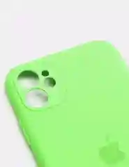 Салатовый силиконовый защитный чехол iphone 12 Pro Max с закрытым низом