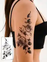 Коралловый переводная тату / Временная татуировка/ 9,6 * 19 см