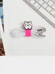 Набор: держатель для провода и кабель USB lightning "Oh, my cat", 1 м