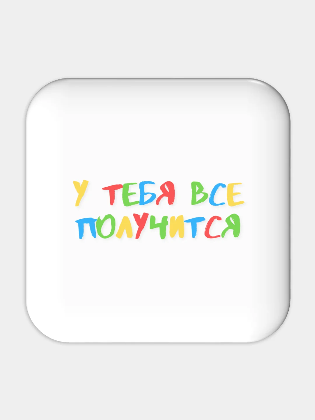 Красный 3d стикеры / объемные наклейки на телефон Надписи