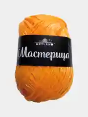 Оранжевый пряжа Мастерица Хозяюшка Рукодельница нить для вязания мочалок 100% полипропилен 50 г